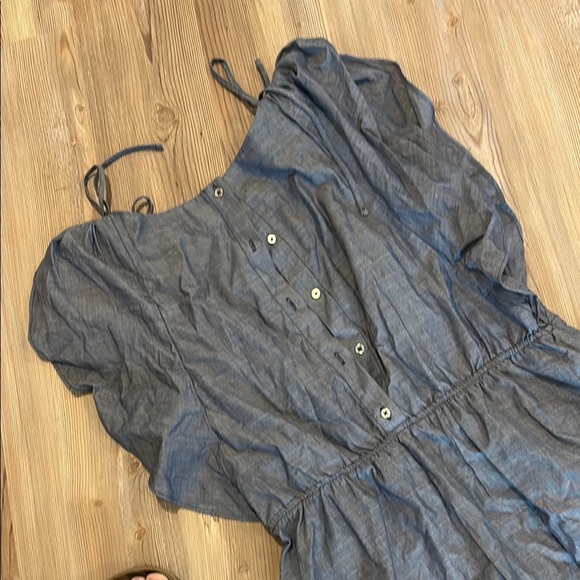 A New Day Gray A-Line Ruffled sleeveless Dress - Picture 6 of 6